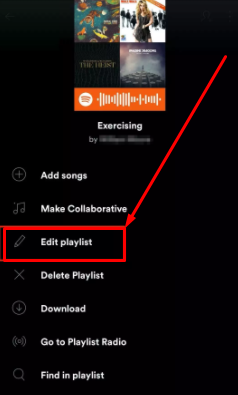 Edit Playlist - Spotify App