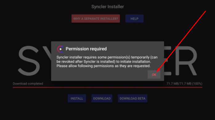 Give Permission to Syncler App on FireStick and Fire TV Cube