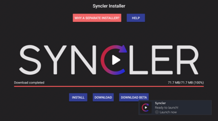 Installed Syncler APK App on FireStick